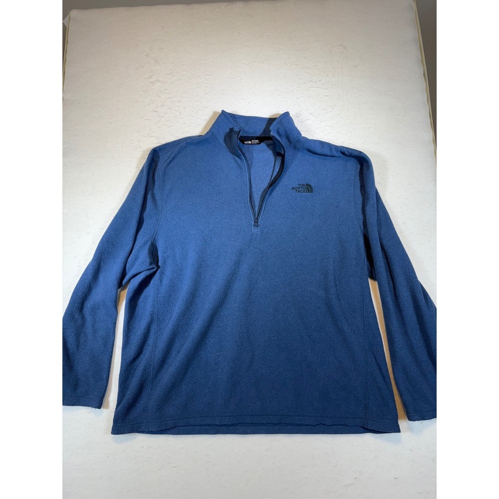 The North Face Mens Blue Fleece Quarter Zip Pullover Long Sleeve XXL